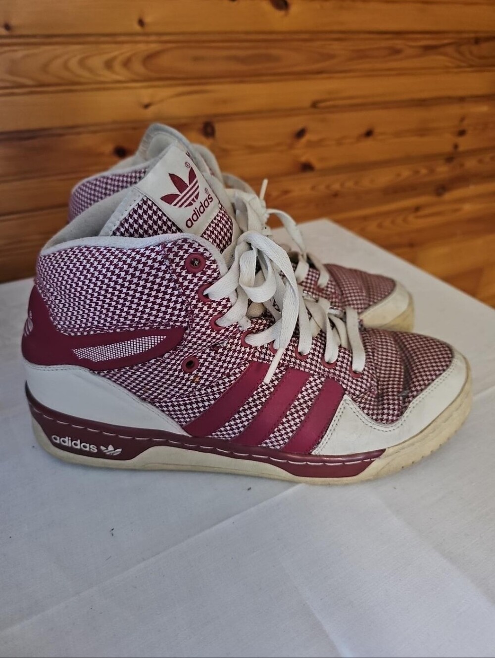 Vintage 2005 Adidas Originals Houndstooth High Top Sneakers Men’s 9.5